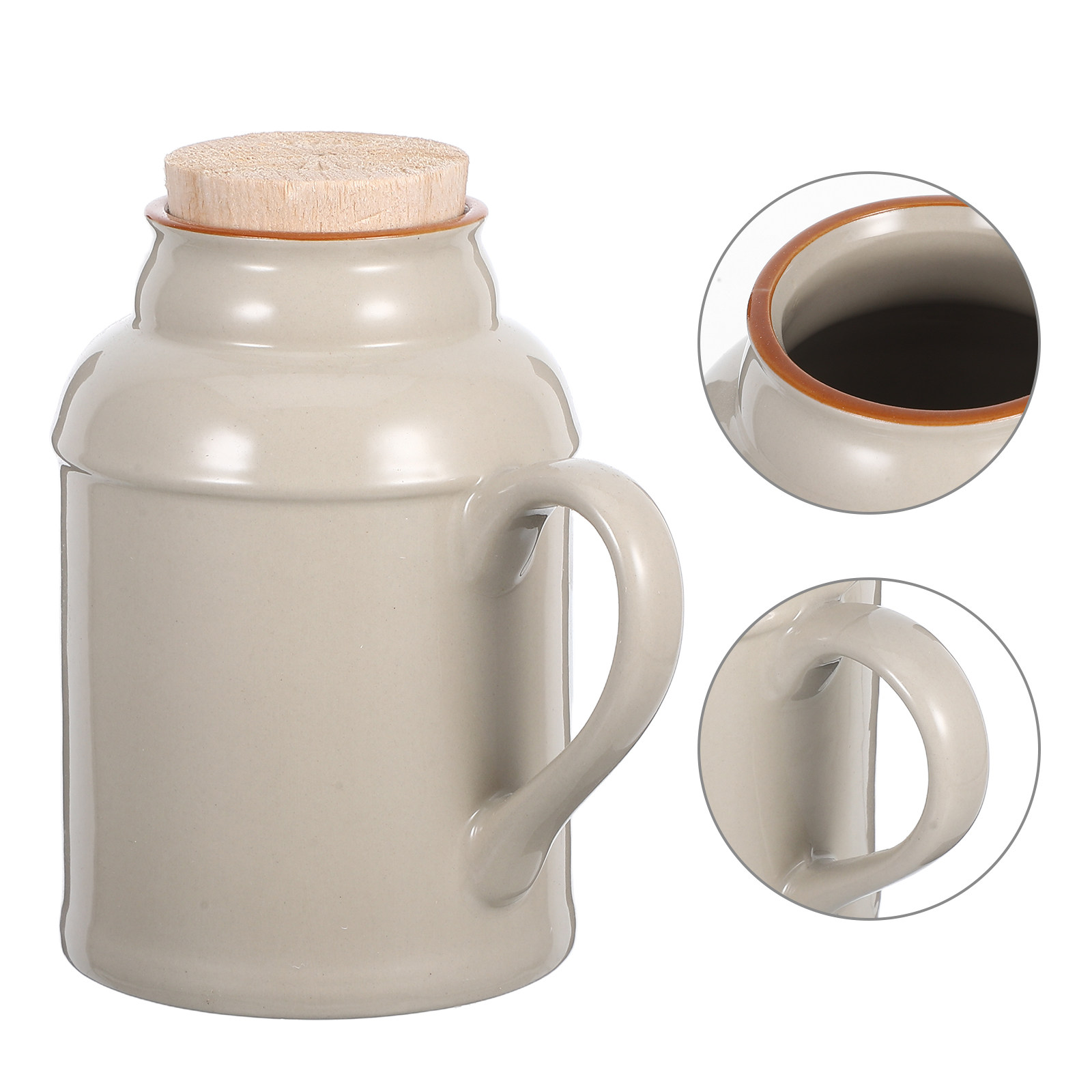 Tea And Coffee Kettle - Dekorativer Vintage-Keramik-Wasserkessel mit Deckel Retro-Küchenkessel Behälter