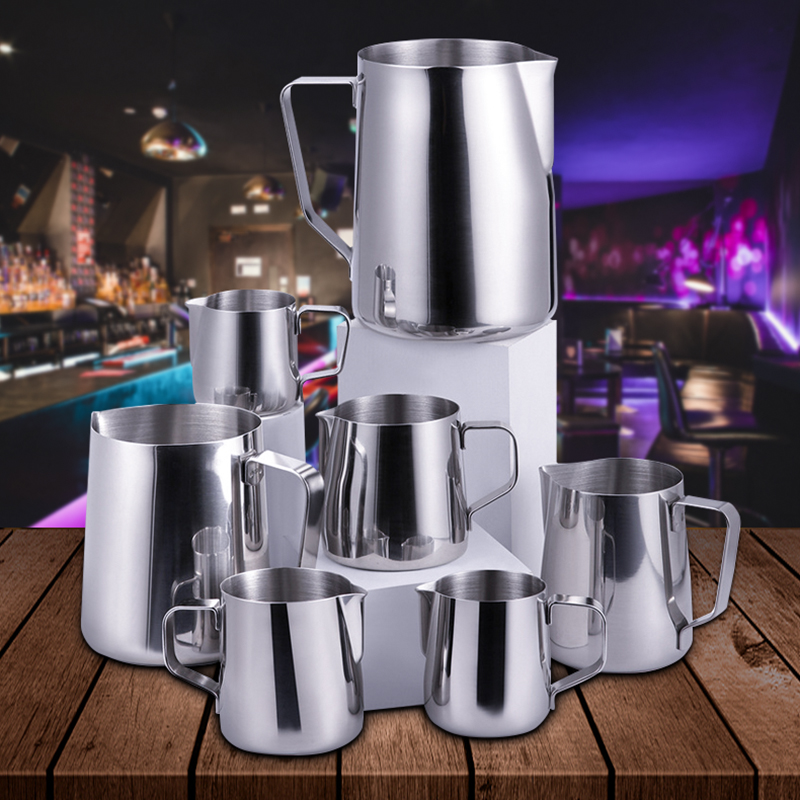 Barista Milk Jug - Edelstahl Milchaufschäumkännchen Espresso Milchschaumkanne Barista Latte
