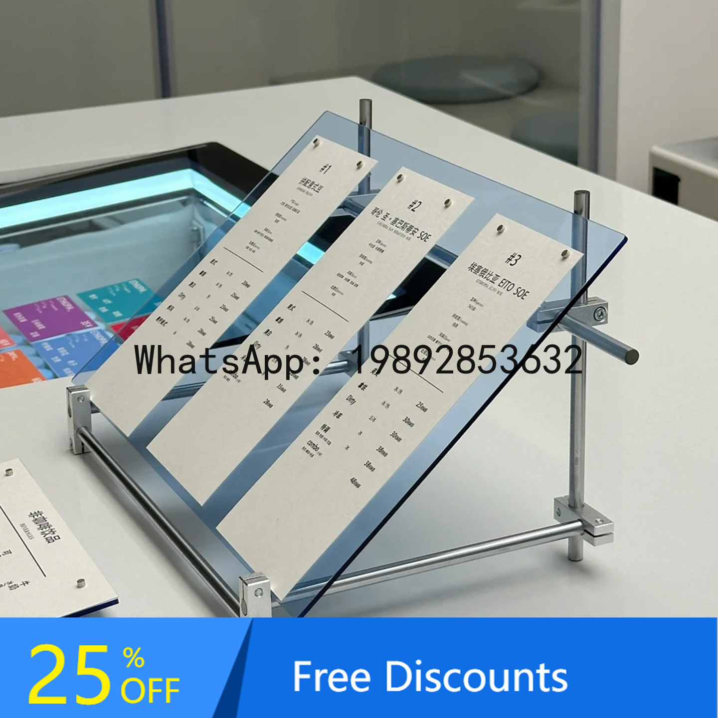 Coffee Tea Menu - YFY Acryl Optische Achse Display Stand