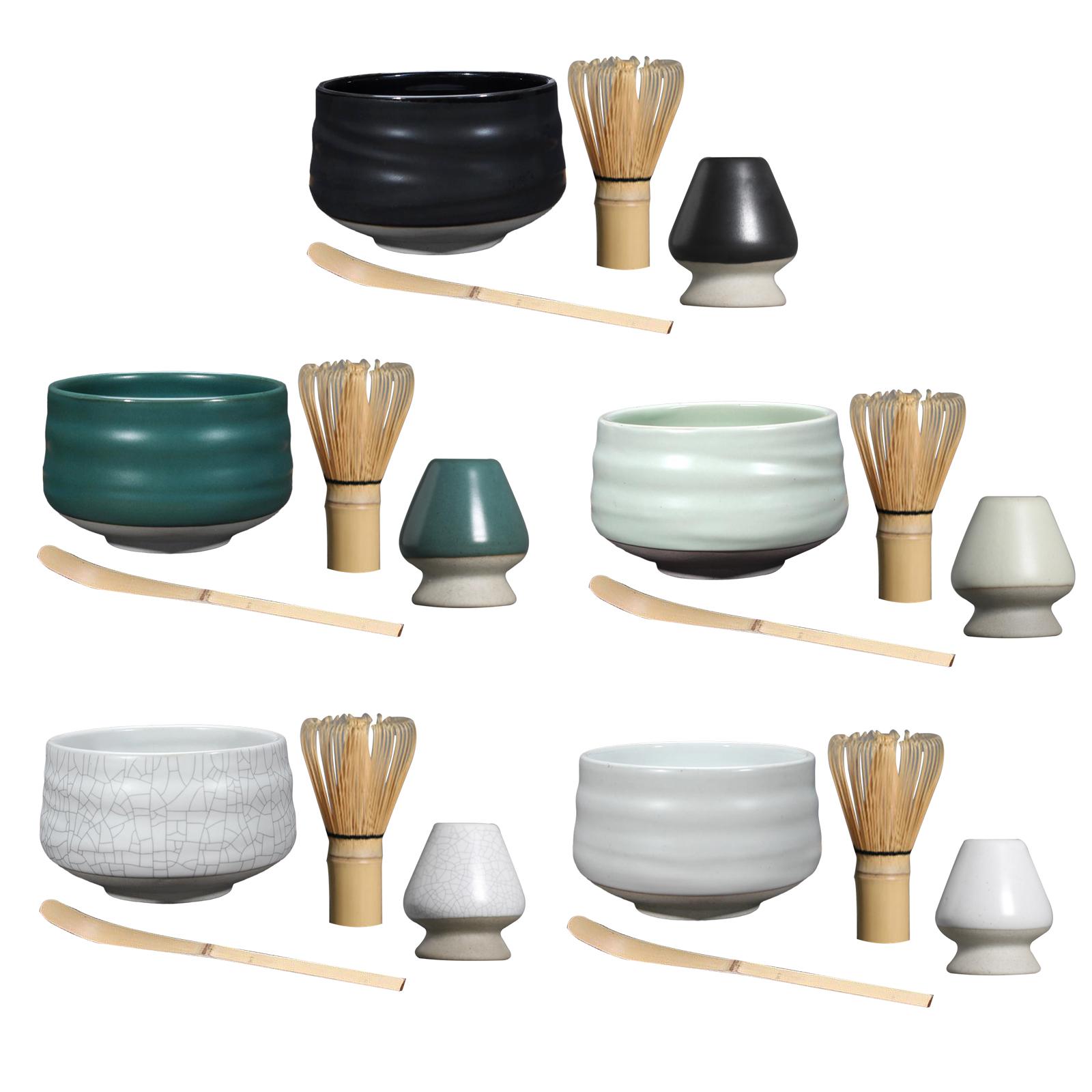Matcha Whisk Set - Traditionelles Matcha-Set, Bambus-Matcha-Schneebesen, Keramik-Schneebesenständer, japanische Matcha-Vorbereitung,