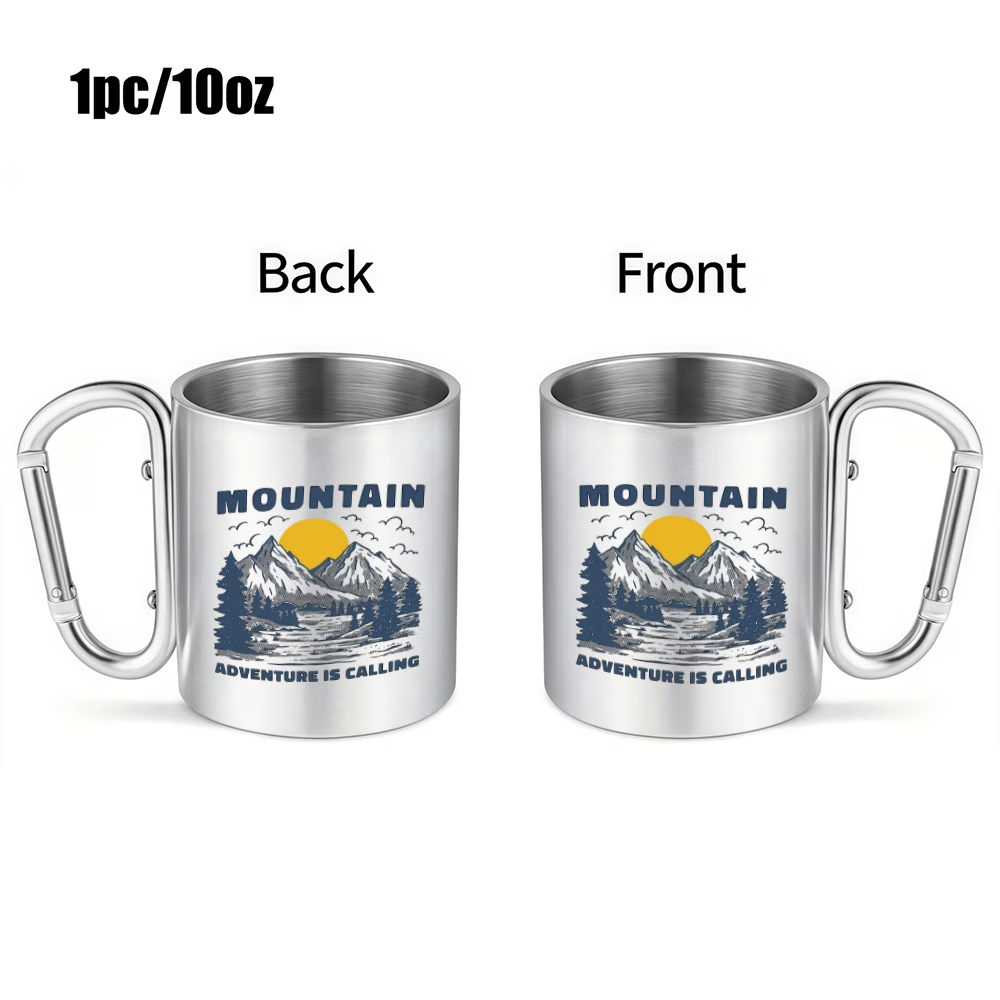 Double Wall Mug - 1 Stück 10oz Mountain Adventure Becher,