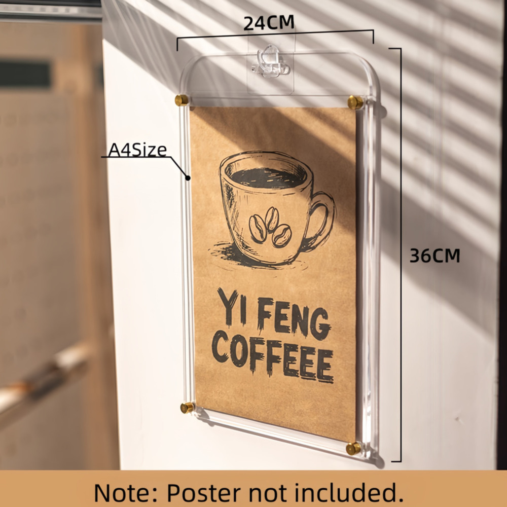Coffee Tea Menu - 1PCS A4 Display-ständer Transparent Acryl Tisch