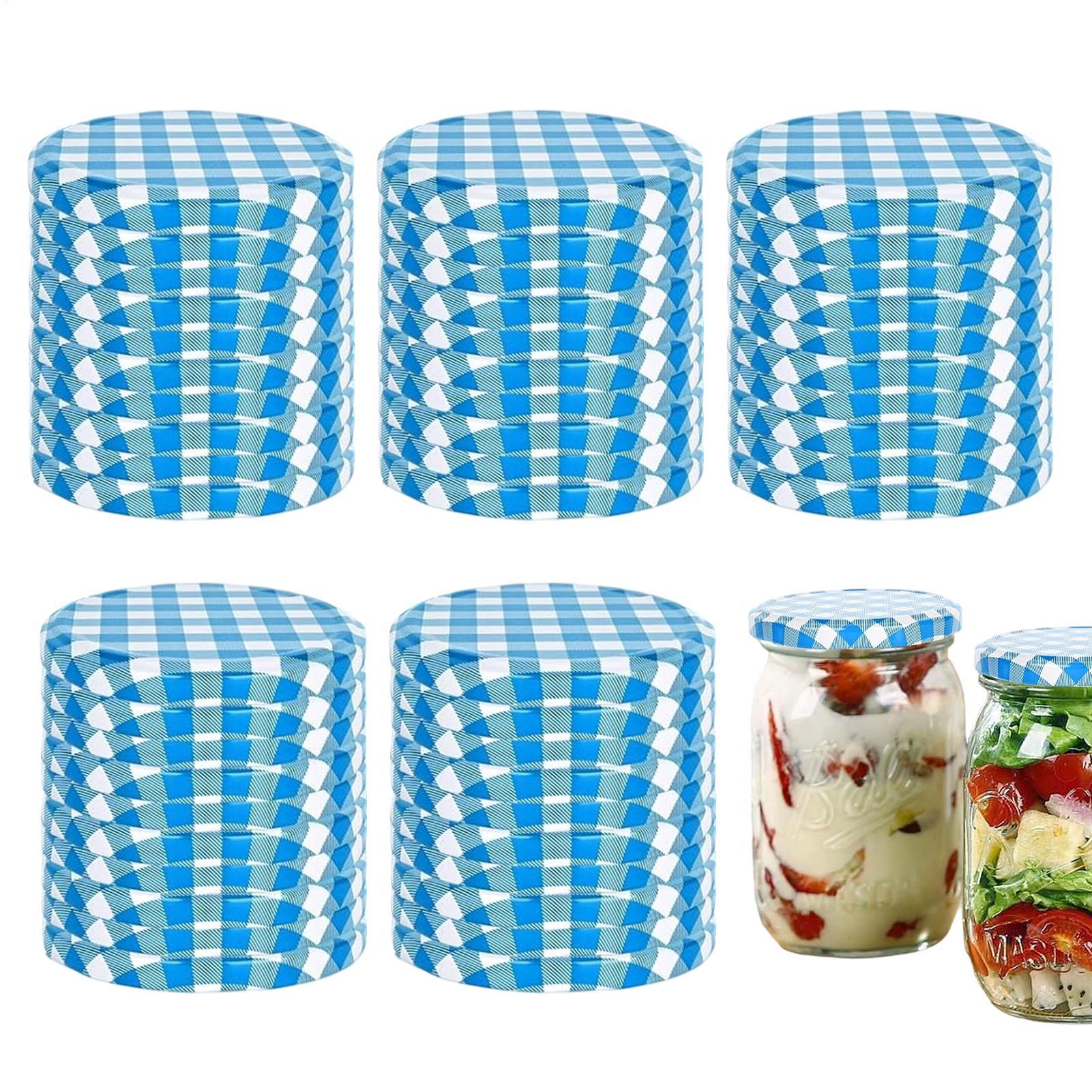 Coffee Tea & Hot Chocolate - Einmachglas-Deckel, 50 Stück, auslaufsicher, wiederverwendbar, Metalldeckel,
