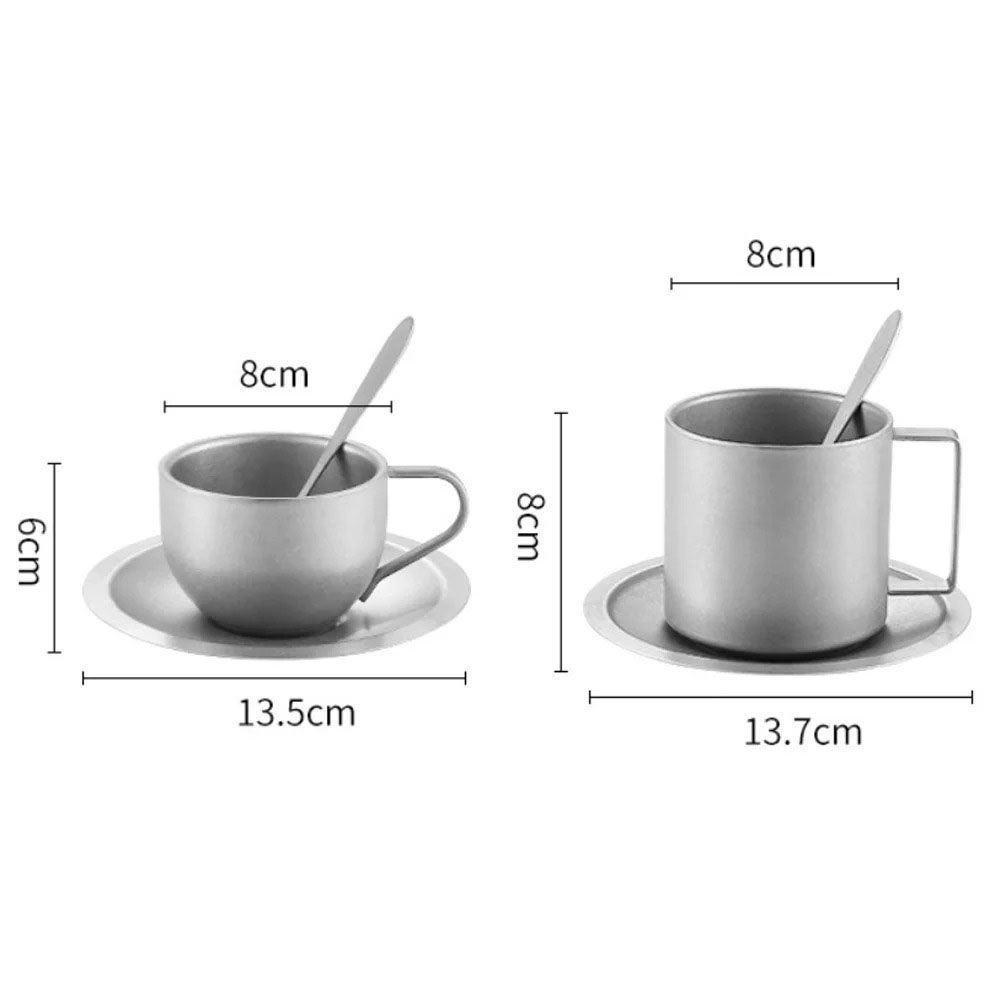 Double Wall Mug - Doppelwandige Titan-Kaffeetasse, Doppelt Isolierter Campingbecher, Outdoor-Wasserbecher