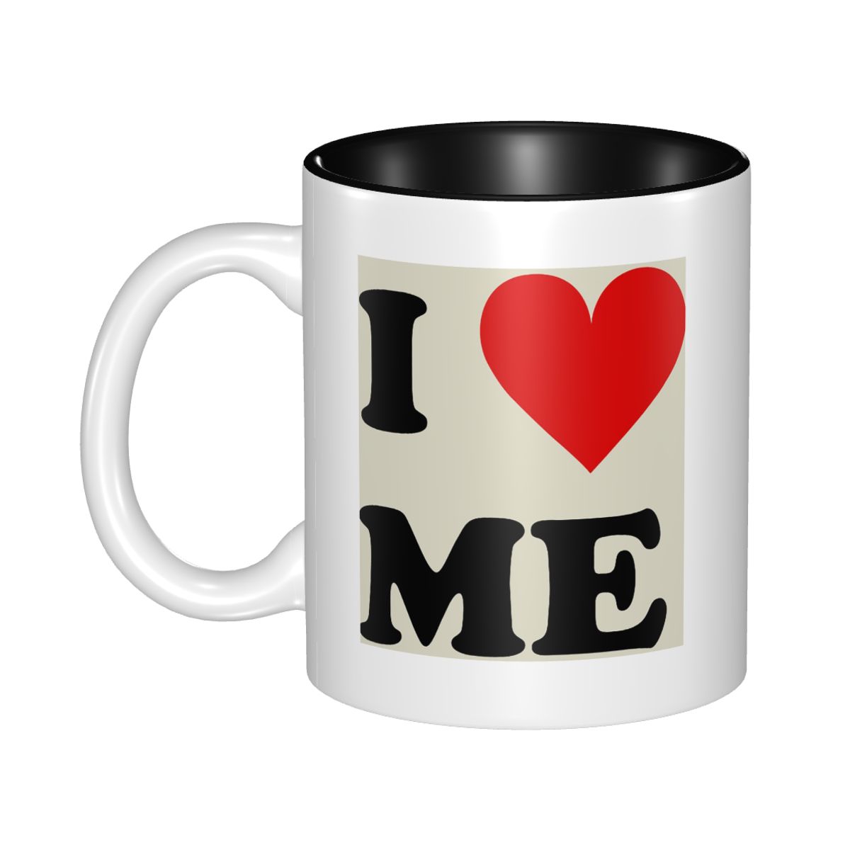 Coffee Tea With Me - I Love Me Herz-Tasse Lustige Keramik-Kaffeetassen