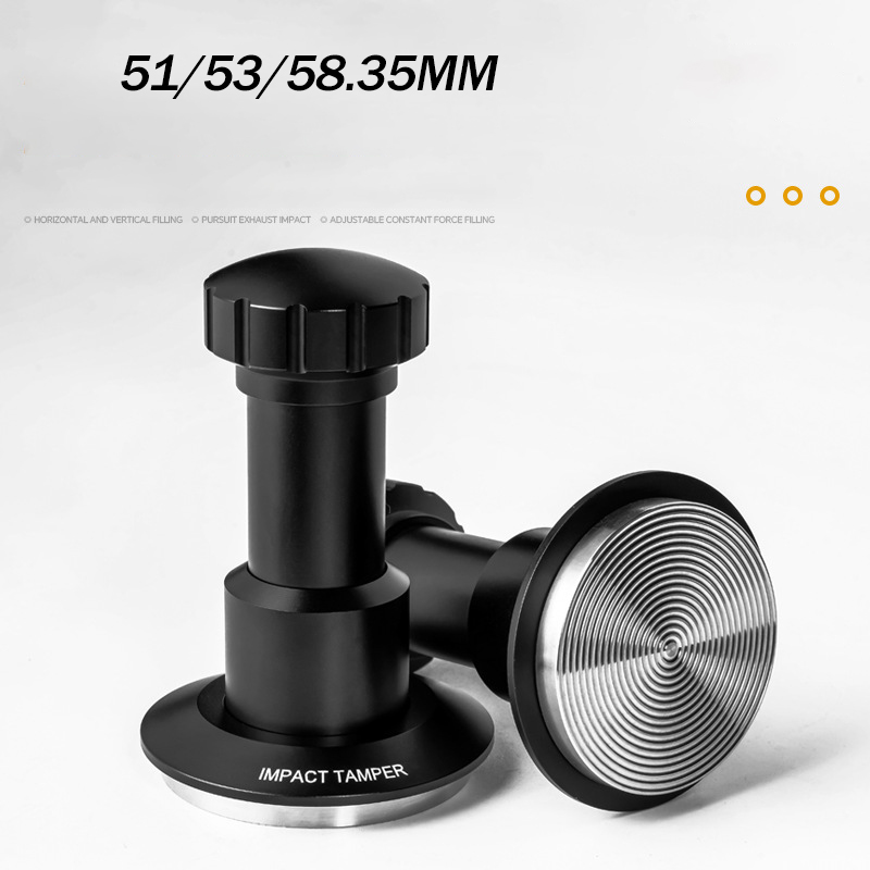 Coffee Tamper Leveler - 51/53/58 mm Kaffee-Schlagstampfer, flexibler Edelstahl-Stampfer, 25–35