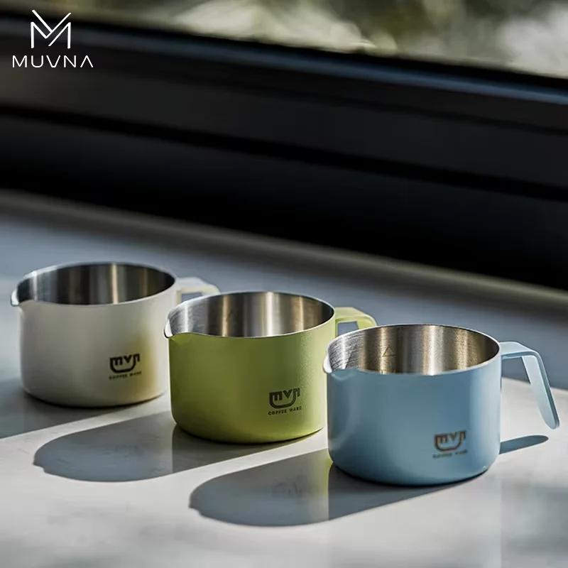Coffee Tea Espresso - MUVNA Espresso Kaffee-Messbecher 100ML, Präzisions-Edelstahl-Kaffeedosierbecher mit