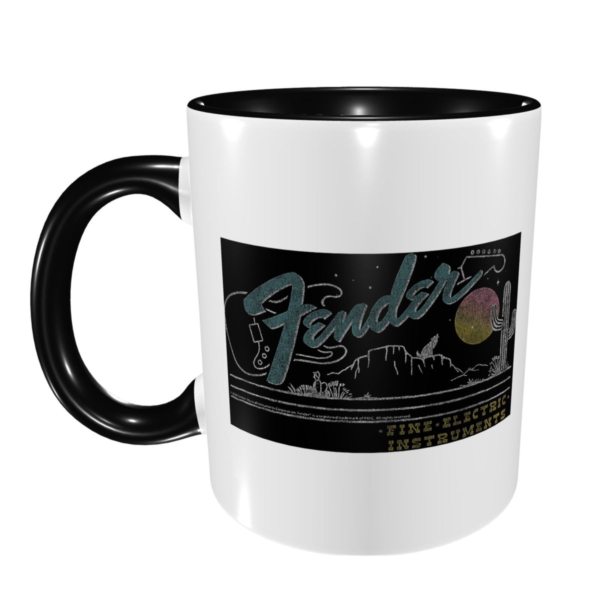 Coffee Tea And Company - Lustige Keramik-Kaffeetassen im Fender Jazz-Gitarren-Stil der