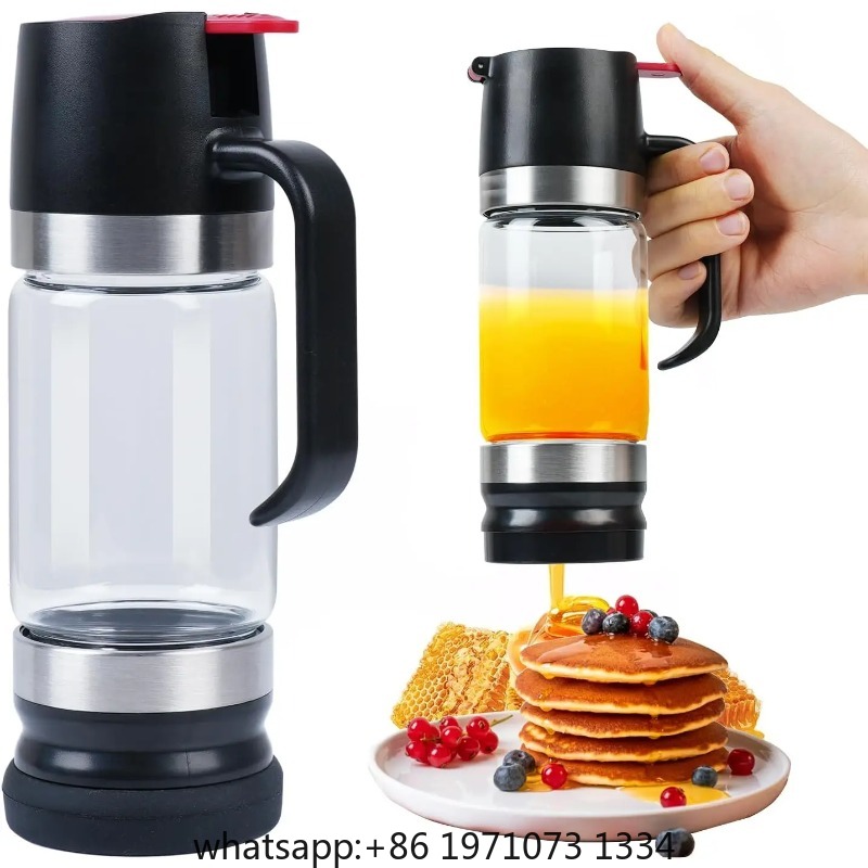 Coffee Tea Or - Tropffreier Honigspender mit Ständer, Glas-Honigtopf mit