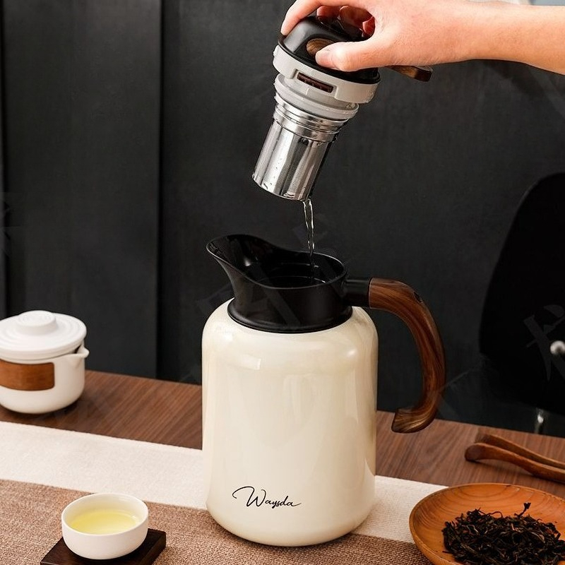 Tea And Coffee Kettle - Edelstahl-Wärmedämmkanne, Kaffeekanne, Heimtee, heißes Wasser mit