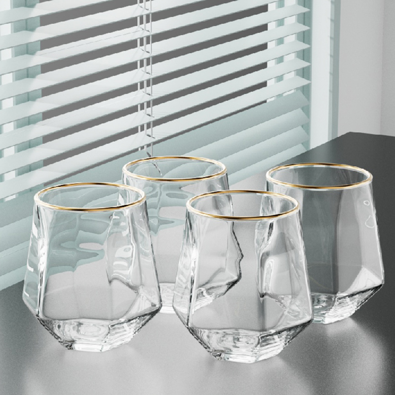 Tea Coffee Utensils - 320 ml 4-teiliges Set Sechseckige Tasse