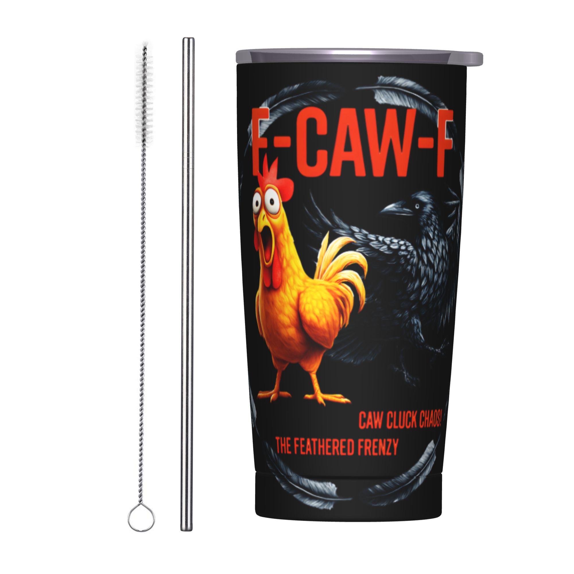 Double Wall Mug - F-Caw-F Chicken FCAWF Isolierter Becher mit