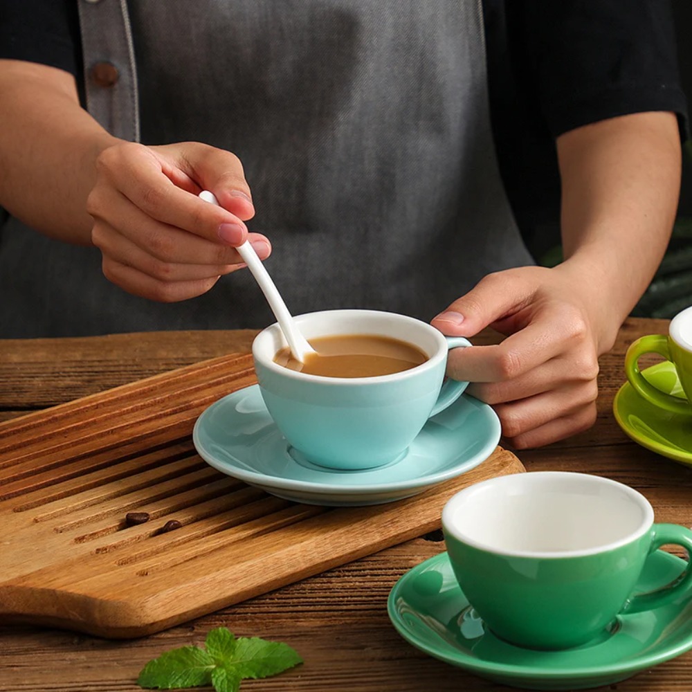 Tea Coffee Utensils - 150ML Kaffeetasse mit Untertasse Kreative Farbige