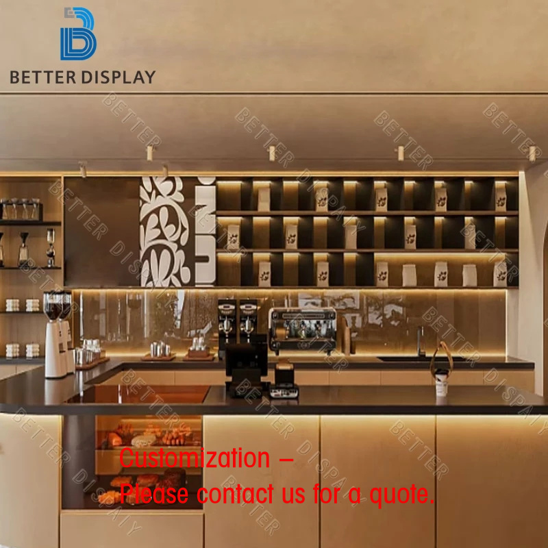 Coffee Tea And Company - Maßgefertigte Moderne Kassen-Theke für Kaffee- und