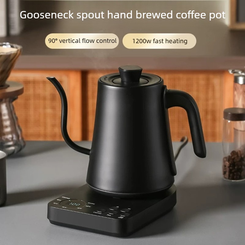 Pour Over Kettle - Elektrischer Schwanenhals-Kaffeekessel mit Temperaturhaltefunktion, 110V 220V,