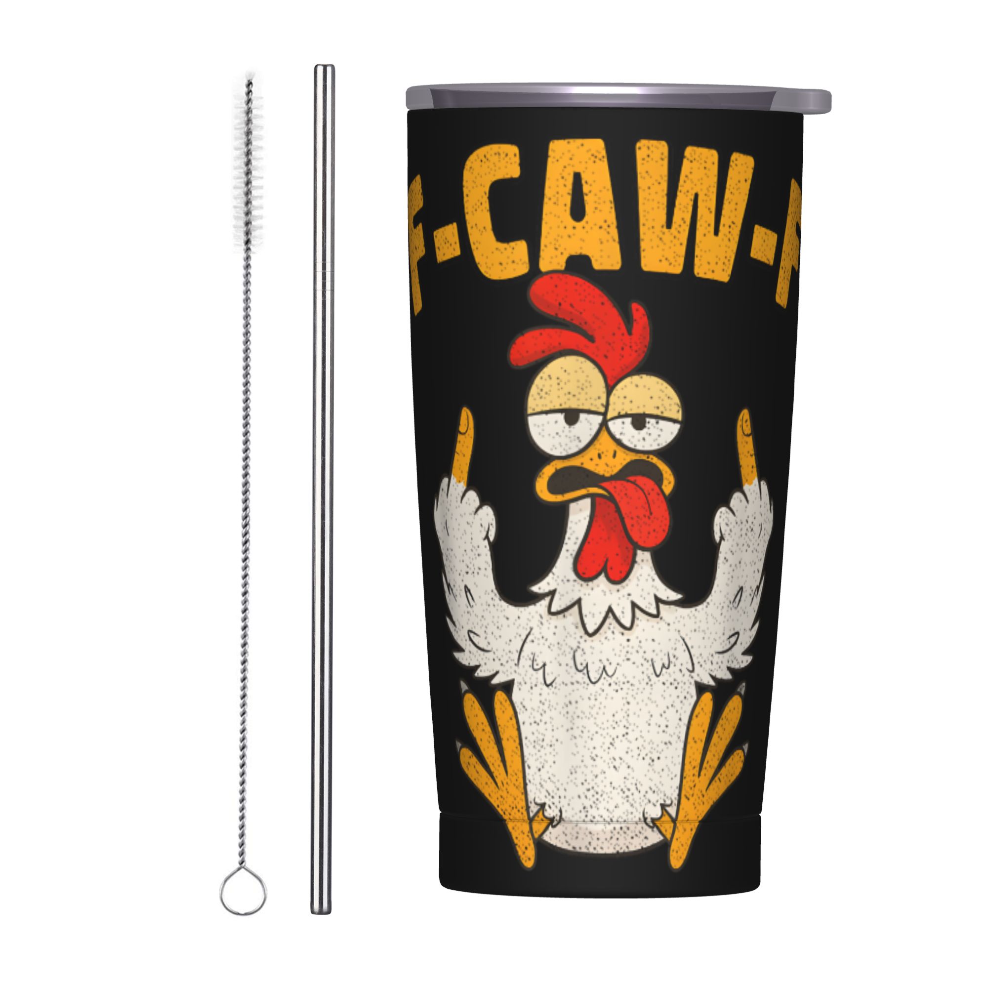 Double Wall Mug - Lustiger F-Caw-F Huhn FCAWF Thermobecher Vakuumisolierter