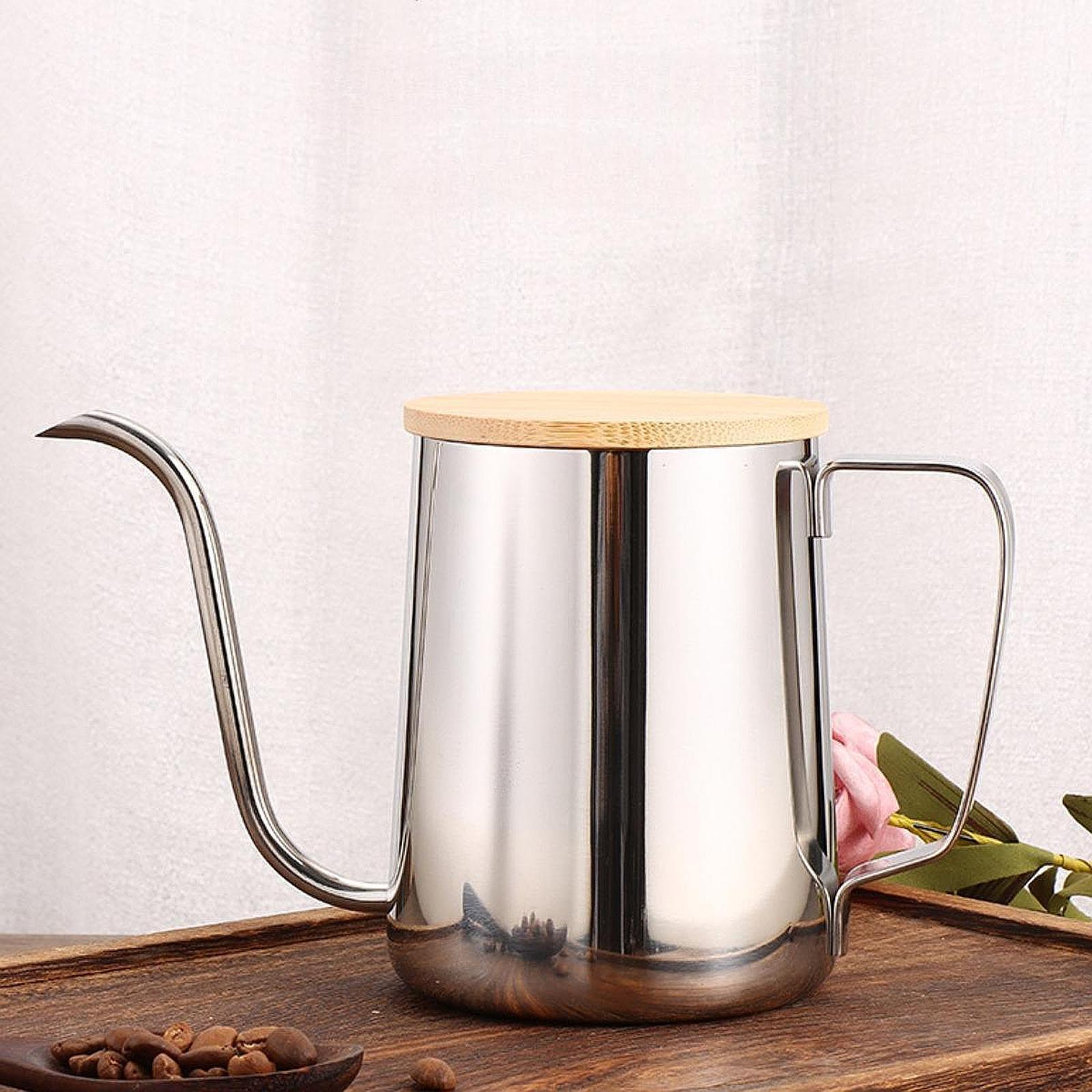Pour Over Kettle - Übergießen Sie Wasserkocher, Camping-Kaffeekanne, 600 ml,