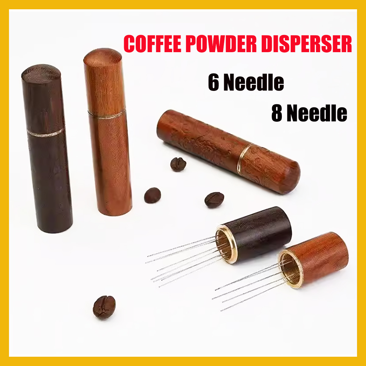 Coffee Tamper Leveler - Edelstahl WDT-Werkzeug Kaffee-Nadelverteiler Espresso-Tamper Nivellierer Dispenser