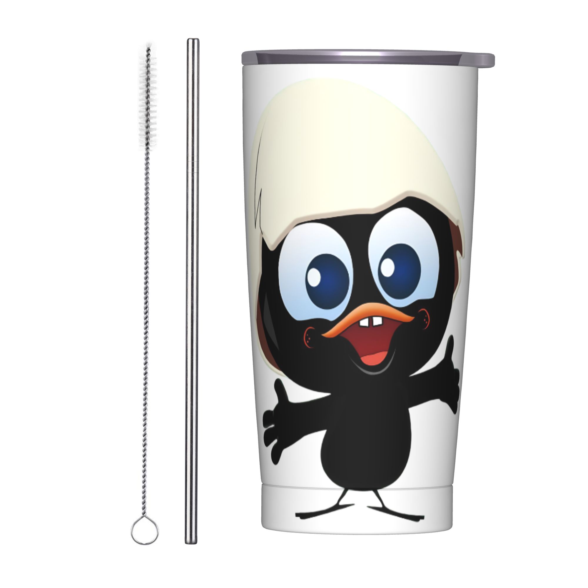 Double Wall Mug - Calimero Black Chicken Isolierter Vakuum-Trinkbecher mit