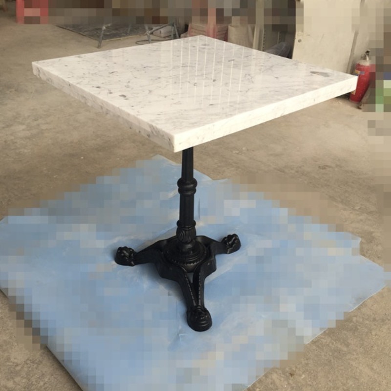Coffee Tea Or - Runder oder quadratischer Marmor-Couchtisch mit Metallgestell