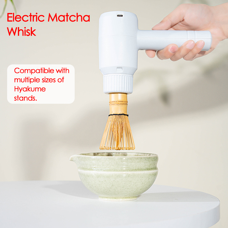 Matcha Whisk Set - Elektrisches Matcha-Gerät zum schnellen Schneiden, Ein-Knopf-Start-Schneebesen-Werkzeug