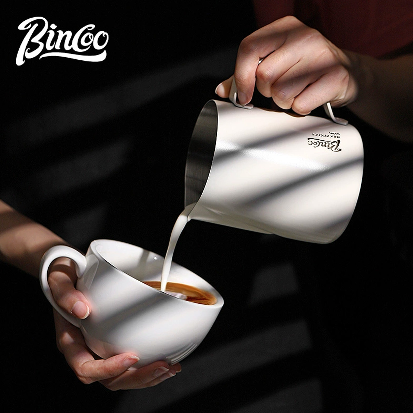 Barista Milk Jug - BINCOO 350/600 ml Kaffee Milch Aufschäumen