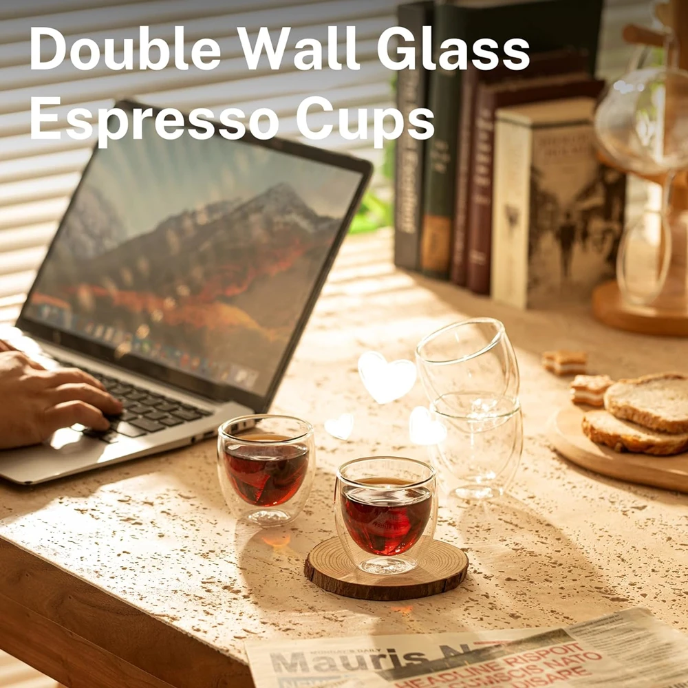 6 Stück doppelwandige Glastass – Double Wall Mug Bewertung und Preis