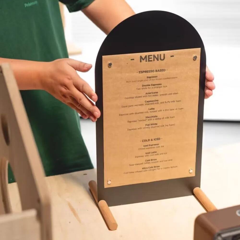 Handbemalter Menüständer aus M – Coffee Tea Menu Bewertung und Preis