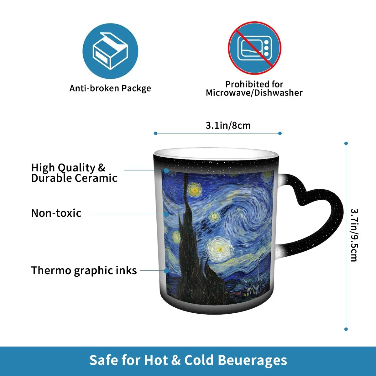 Van Gogh Tasse Lustige Keramik – Coffee Tea Van Bewertung und Preis