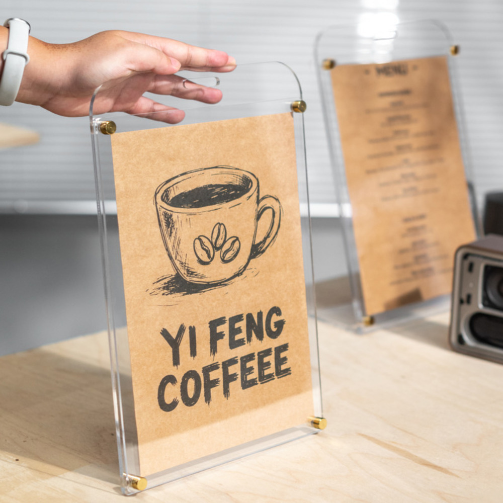 1PCS A4 Display-ständer Transp – Coffee Tea Menu Bewertung und Preis