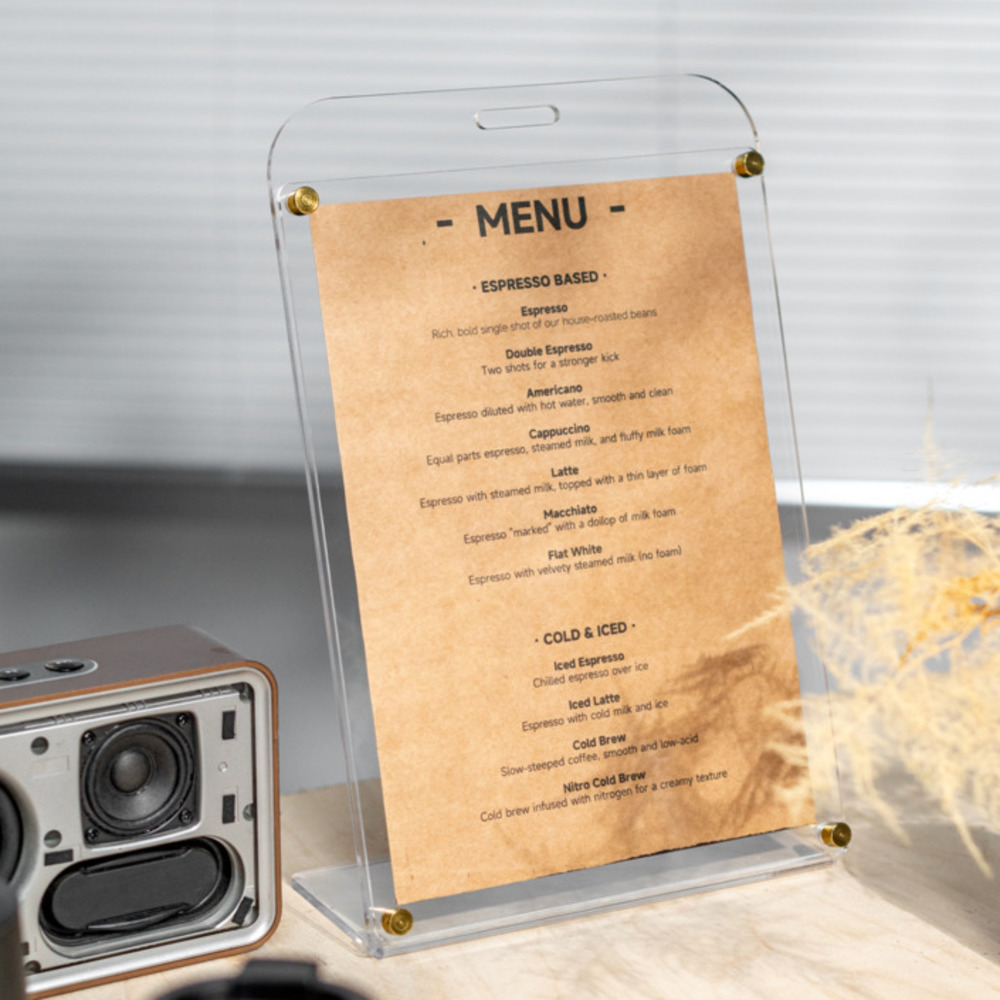 1PCS A4 Display-ständer Transp – Coffee Tea Menu Bewertung und Preis