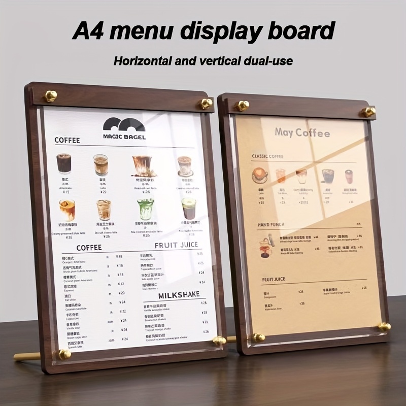 1Pc Massivholz Desktop Clip Ab – Coffee Tea Menu Bewertung und Preis