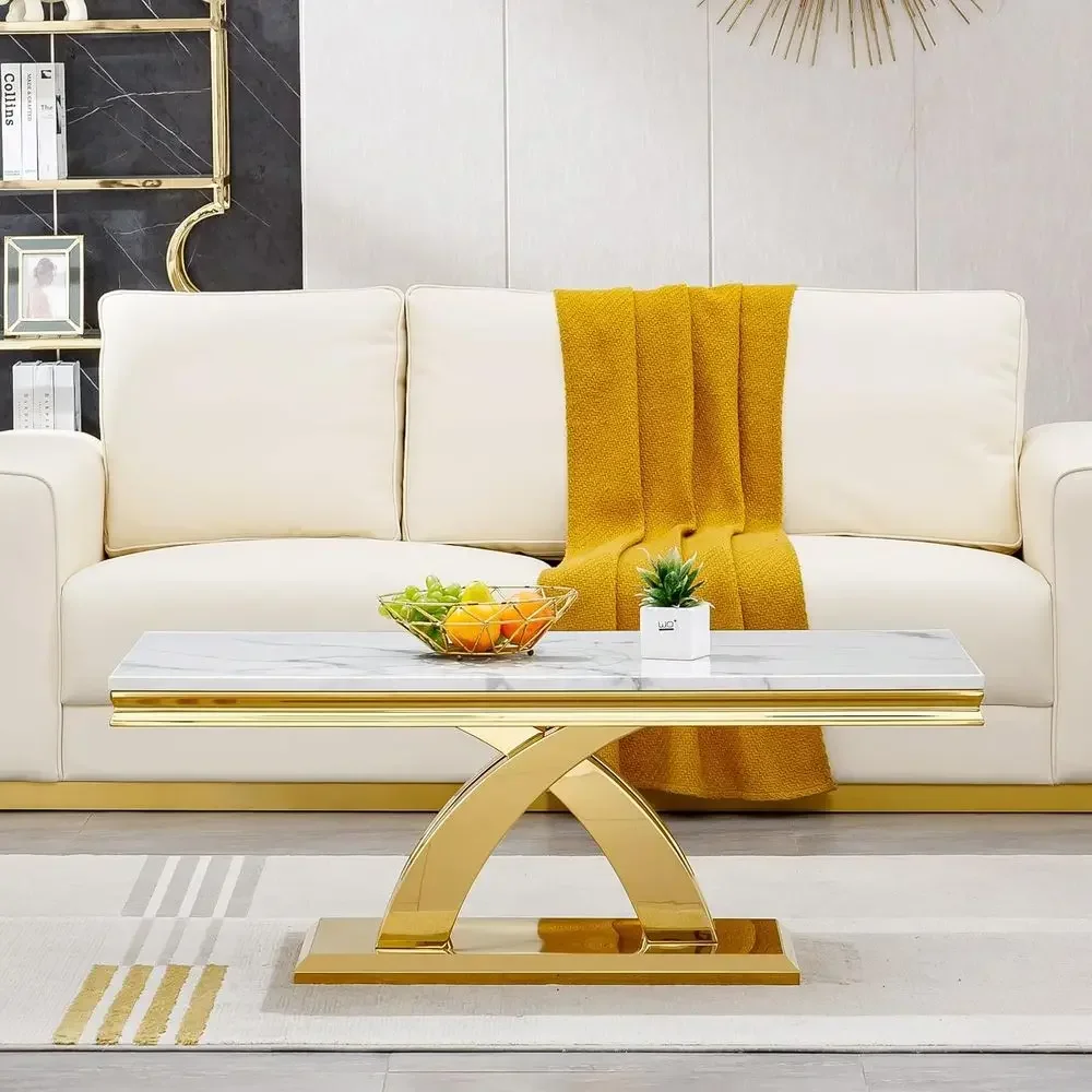 Luxuriöser Weißer Marmor-Couch – Coffee Tea Or Bewertung und Preis