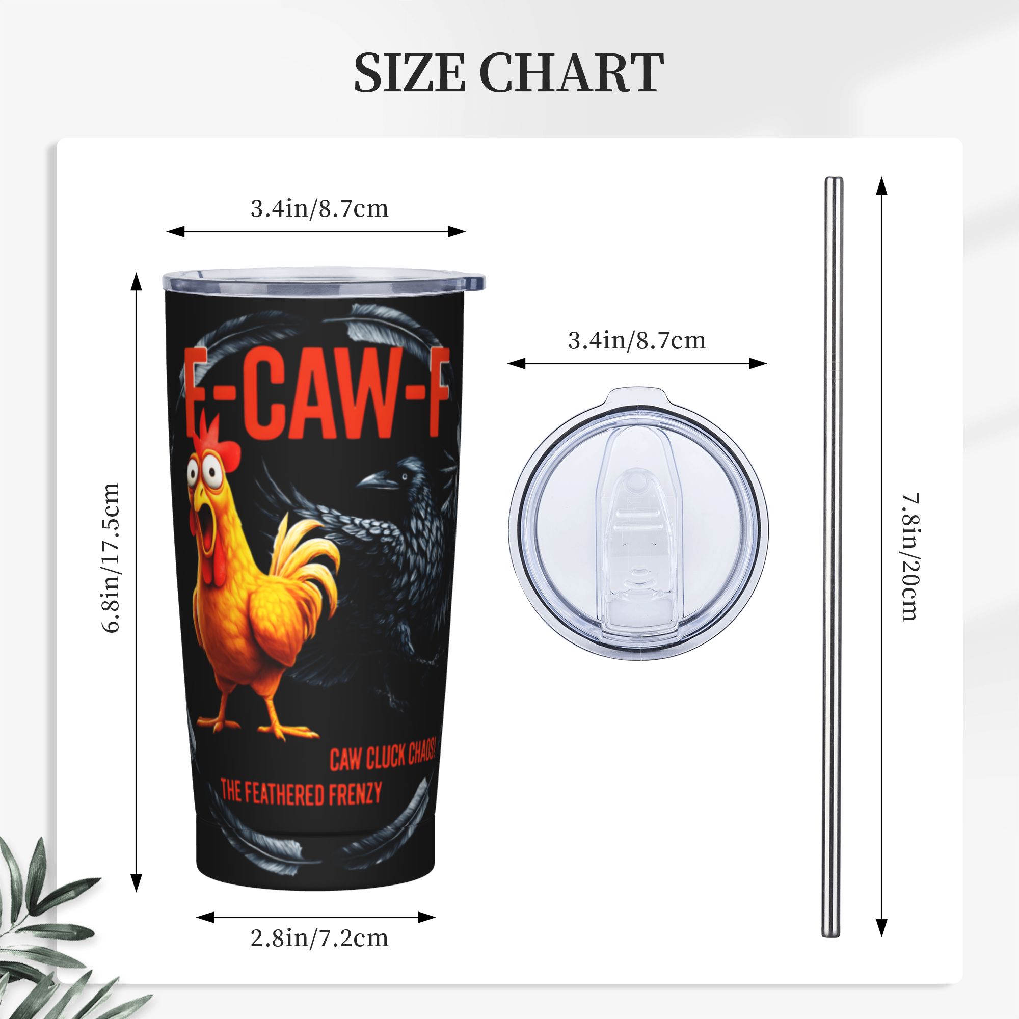F-Caw-F Chicken FCAWF Isoliert – Double Wall Mug Bewertung und Preis