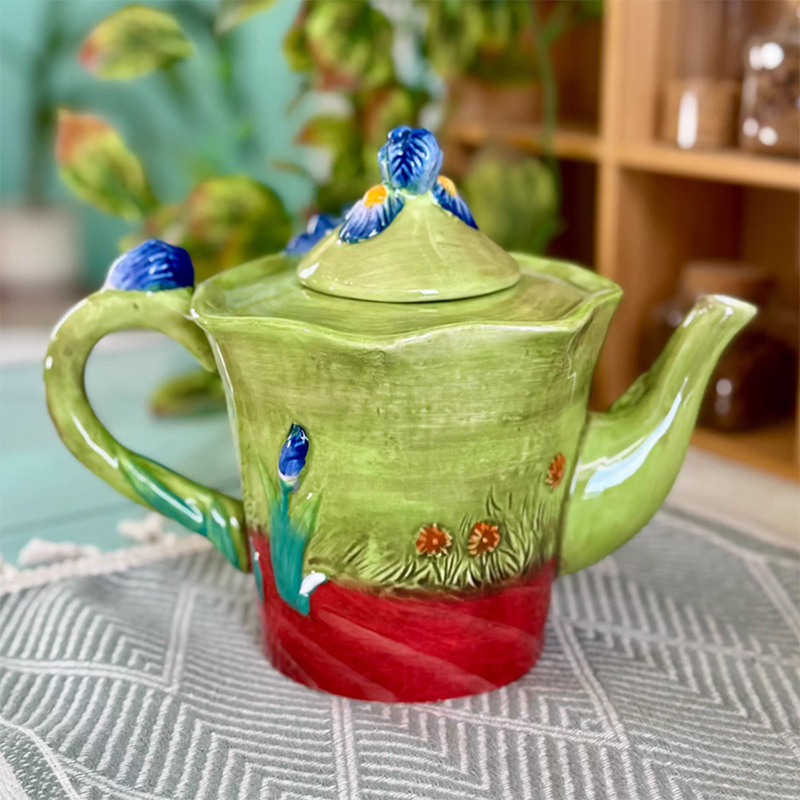 Kreative blaue Blumen Keramik  – Coffee Tea Van Bewertung und Preis