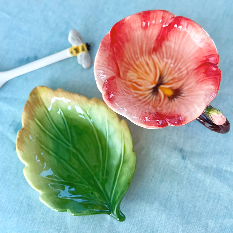Keramik-Blumen-Kaffeetasse mit – Coffee Tea Or Bewertung und Preis