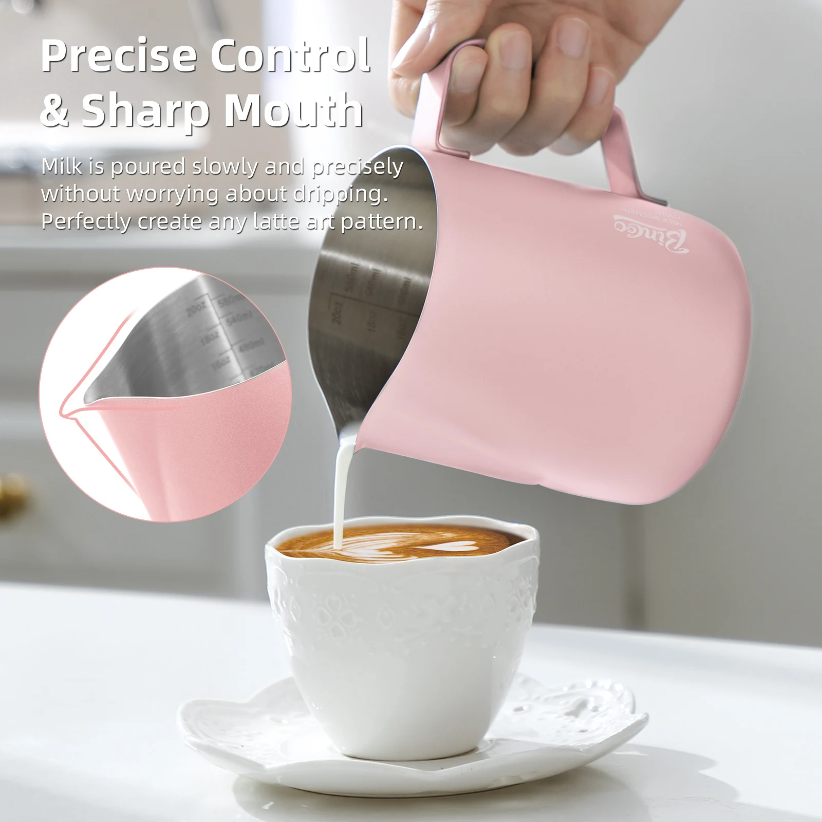 BINCOO 350/600 ml Kaffee Milch – Barista Milk Jug Bewertung und Preis